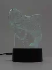 Бирюзовый светодиодный LED светильник-ночник 3D/RGB ночник