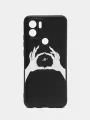 Пастельно-коралловый чехол для Xiaomi Redmi A1+/A2+/Poco C51 (Сяоми Редми А1 Плюс), с принтом