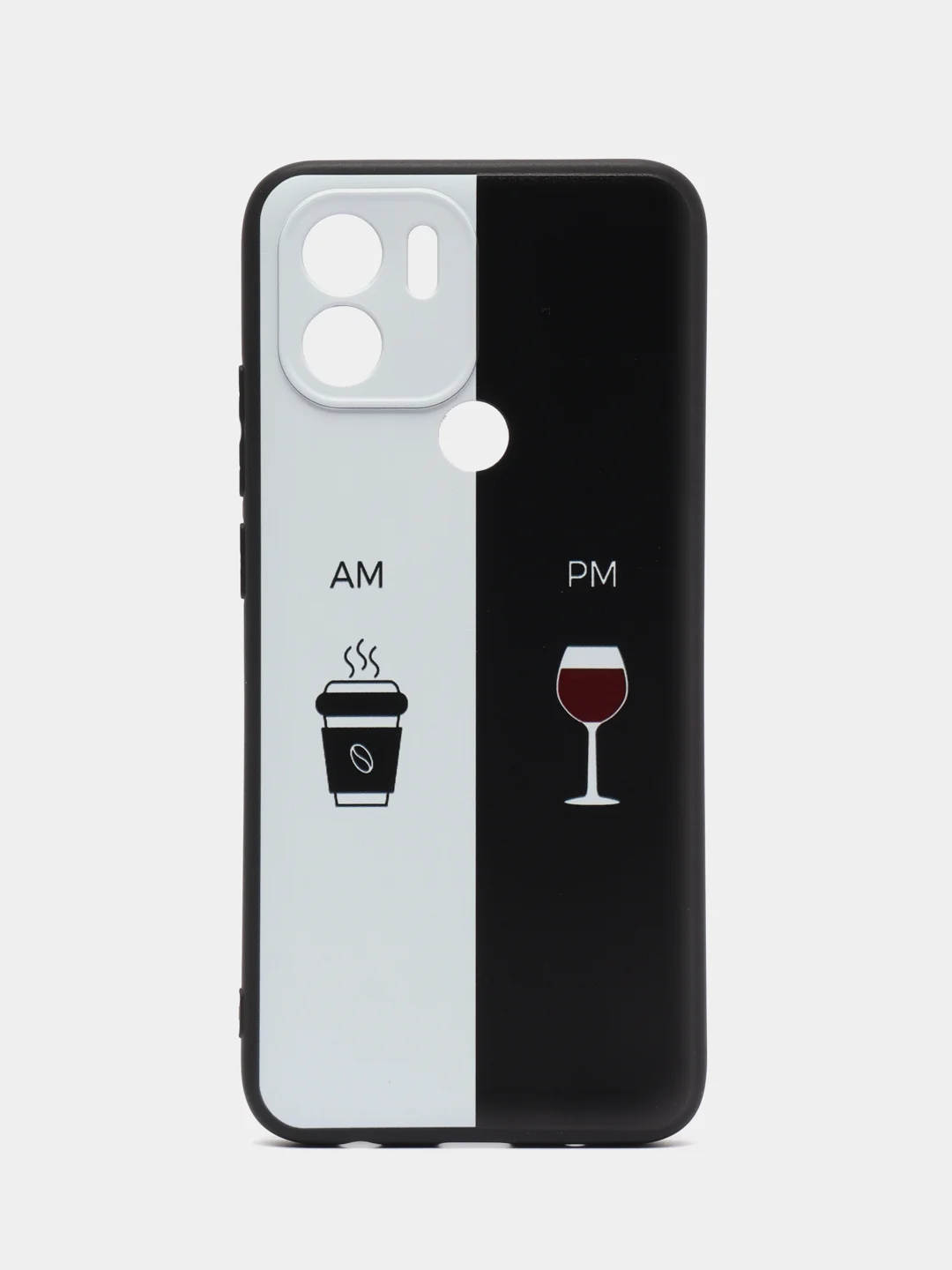 Бирюзовый чехол для Xiaomi Redmi A1+/A2+/Poco C51 (Сяоми Редми А1 Плюс), с принтом