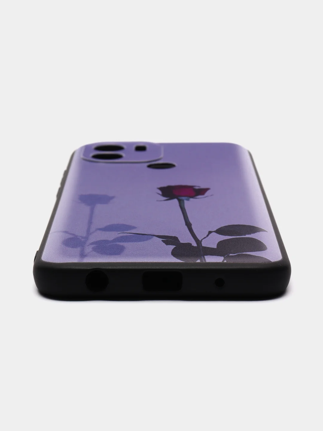 Серебряный чехол для Xiaomi Redmi A1+/A2+/Poco C51 (Сяоми Редми А1 Плюс), с принтом
