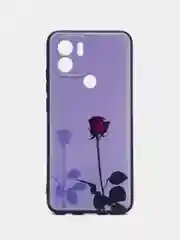 Серебряный чехол для Xiaomi Redmi A1+/A2+/Poco C51 (Сяоми Редми А1 Плюс), с принтом