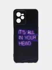 Серый силиконовый чехол для Realme C35 4G/Realme Narzo 50A Prime, с принтом