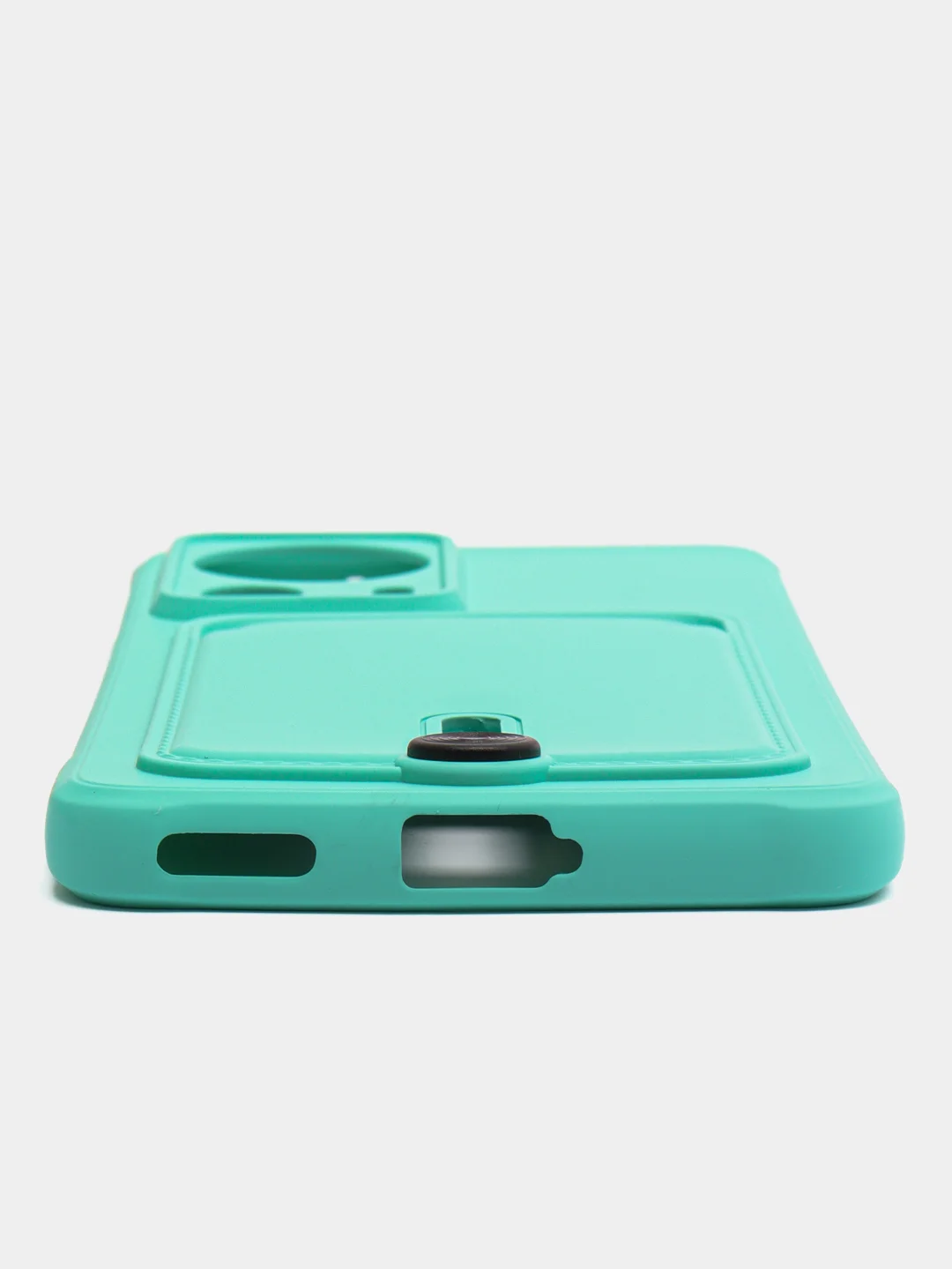 Бирюзовый чехол для Xiaomi 13 Lite / Сяоми 13 Лайт, силиконовый, с карманом для карты