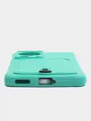 Бирюзовый чехол для Xiaomi 13 Lite / Сяоми 13 Лайт, силиконовый, с карманом для карты