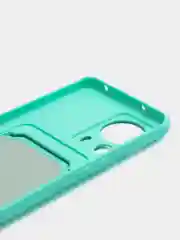 Бирюзовый чехол для Xiaomi 13 Lite / Сяоми 13 Лайт, силиконовый, с карманом для карты