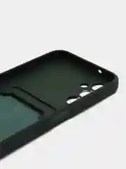 Тёмно-зелёный чехол для Samsung Galaxy A14 5G / Самсунг А14 5Г, силиконовый, с карманом для карты