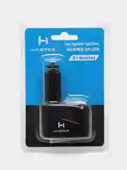 Разветвитель прикуривателя на 2 гнезда Harper DP-200, черный