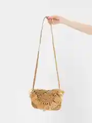 Карамельный сумка соломенная, женская