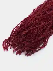 Бордовый косички "Зизи", гофре