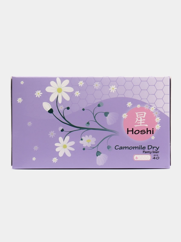 Прокладки гигиенические, ежедневные, Hoshi Camomile Dry Panty Liner, 150 мм, 40 штук