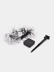 INBLOOM гирлянда на солнечной батарее, 25LED, 7 м, шампань, 2 режима, цветок, 2V80mA, 1.2V, 600 mAh