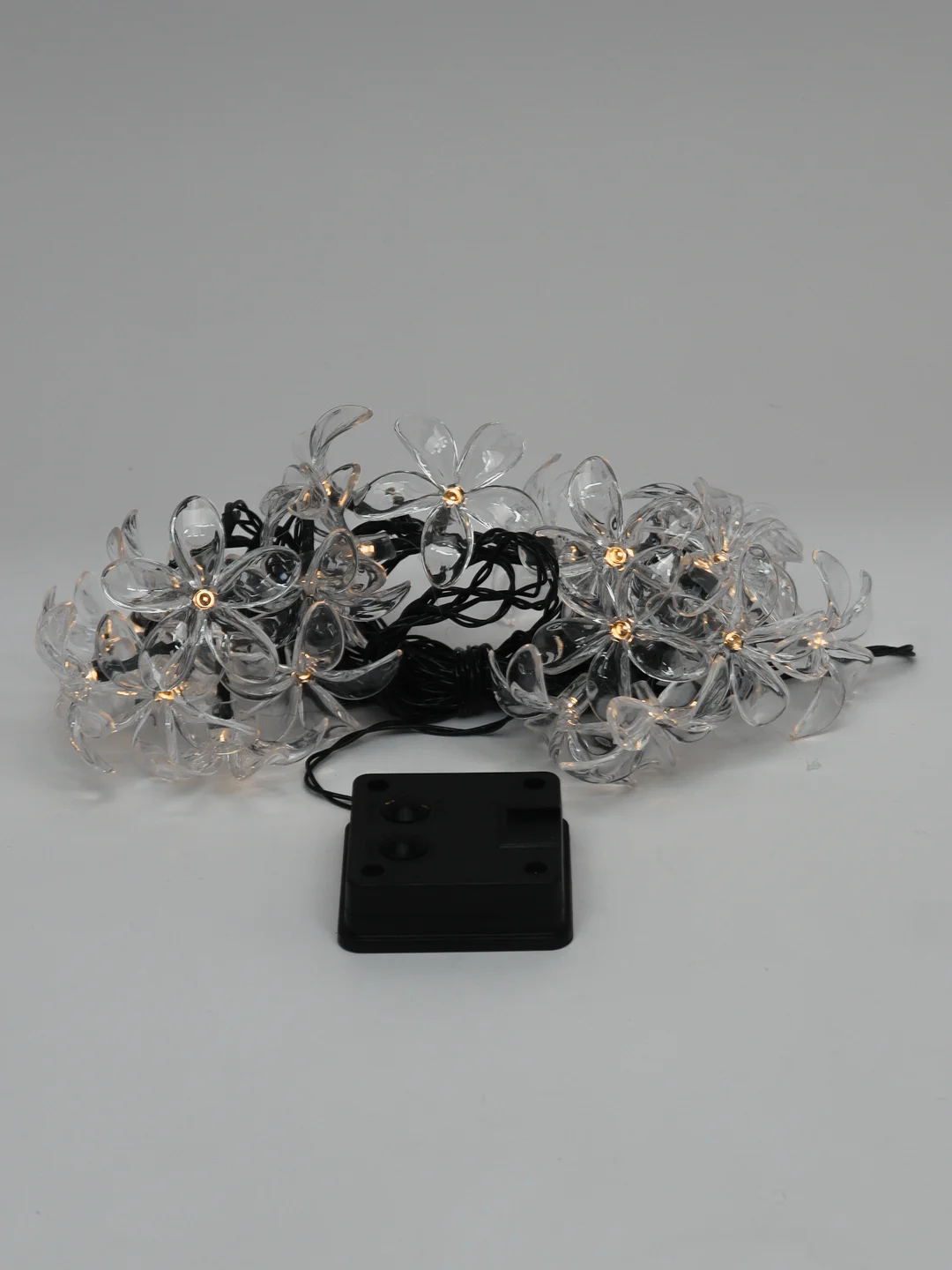 INBLOOM гирлянда на солнечной батарее, 25LED, 7 м, шампань, 2 режима, цветок, 2V80mA, 1.2V, 600 mAh
