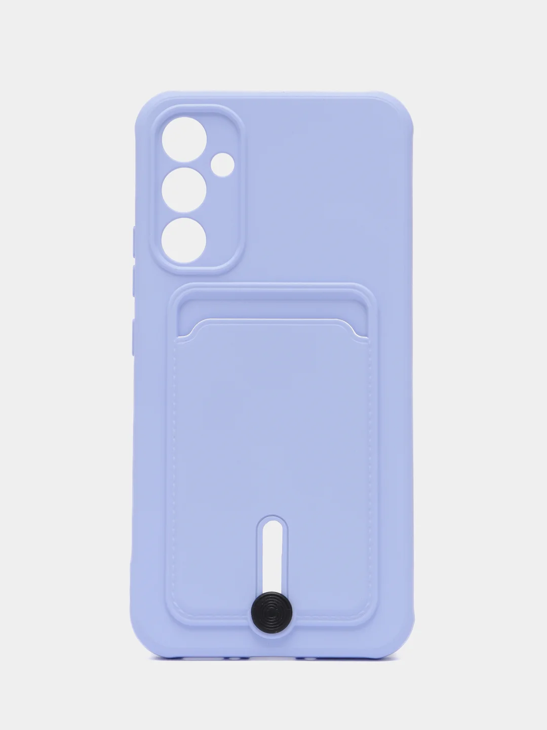 Лавандовый чехол для Samsung Galaxy A34 / Самсунг Галакси А34, силиконовый, с карманом для карты
