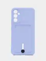 Лавандовый чехол для Samsung Galaxy A34 / Самсунг Галакси А34, силиконовый, с карманом для карты