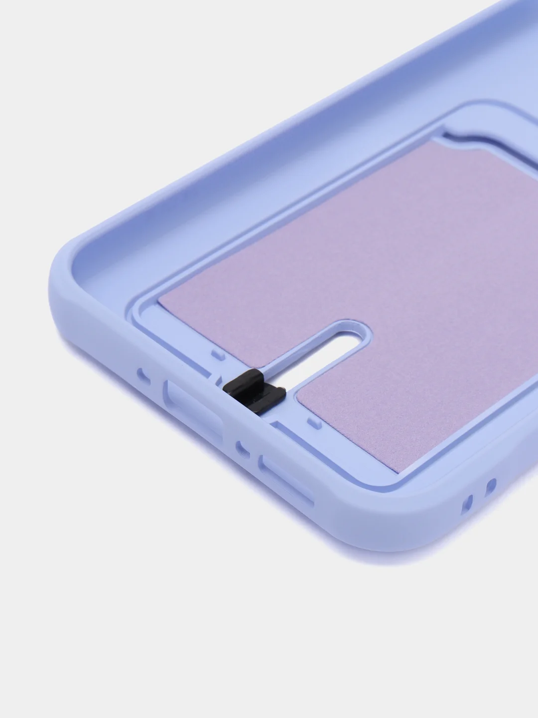 Лавандовый чехол для Samsung Galaxy A34 / Самсунг Галакси А34, силиконовый, с карманом для карты