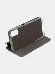 Серебряный чехол-книжка для Oppo A17 / A17K, Оппо А17, А17К