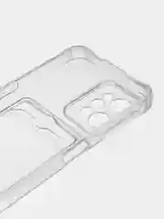 Прозрачный силиконовый чехол для Realme C31 (Реалми С31), с карманом для карт, прозрачный