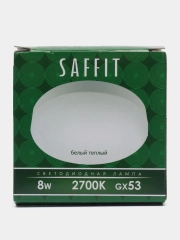 Лампа cветодиодная, (8W) 230V GX53 2700K, SBGX5308, 55185