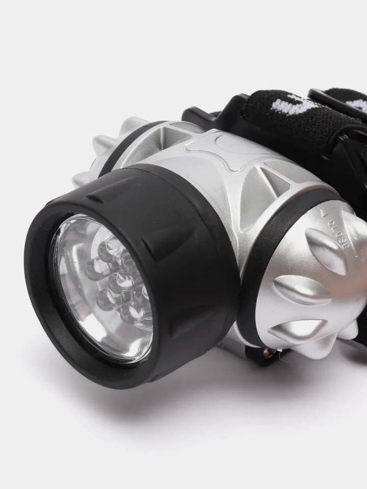 Фонарь налобный светодиодный, работающий от батареек 3*AAA, 1W 7LEDs,41707