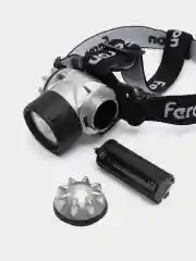 Фонарь налобный светодиодный, работающий от батареек 3*AAA, 1W 7LEDs,41707