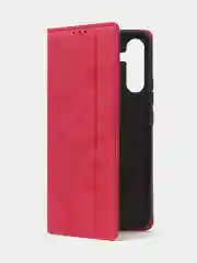 Красный чехол-книжка для Samsung A34 из нубука Super Creative