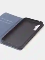 Синий чехол-книжка для Samsung A34 из нубука Super Creative