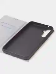 Тёмно-серый чехол-книжка для Samsung A34 из нубука Super Creative