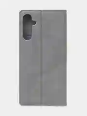 Тёмно-серый чехол-книжка для Samsung A34 из нубука Super Creative