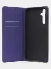 Фиолетовый чехол-книжка для Samsung A34 из нубука Super Creative
