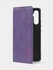 Фиолетовый чехол-книжка для Samsung A34 из нубука Super Creative