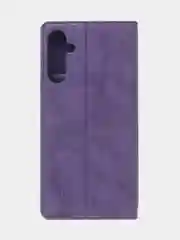 Фиолетовый чехол-книжка для Samsung A34 из нубука Super Creative