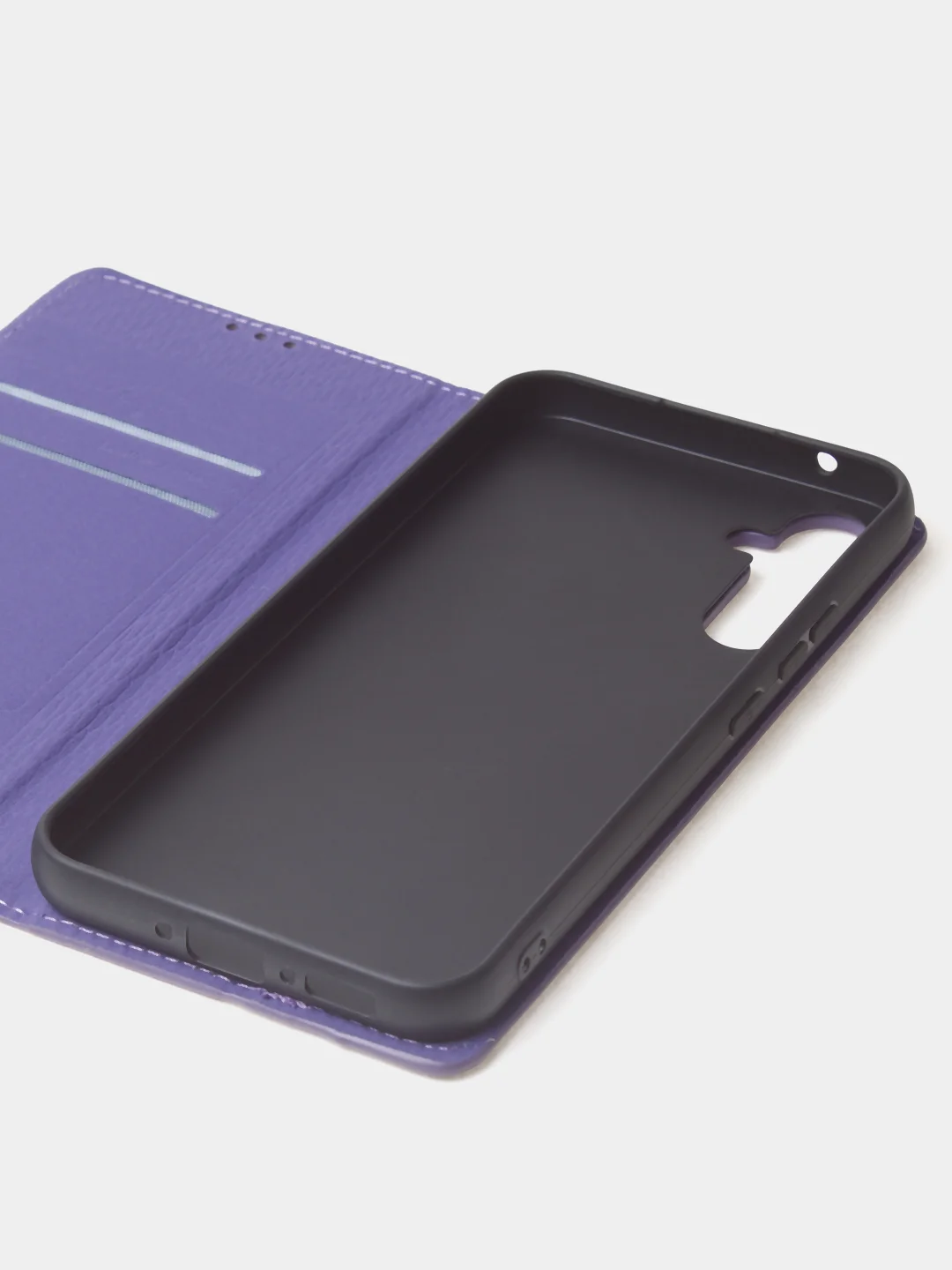 Фиолетовый чехол-книжка для Samsung A34 из нубука Super Creative