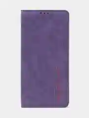 Фиолетовый чехол-книжка для Samsung A34 из нубука Super Creative