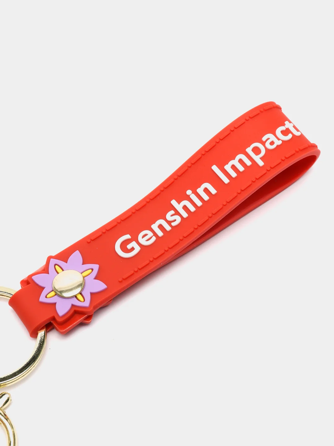 Красный брелок силиконовый  "Genshin Impact (Геншин)"
