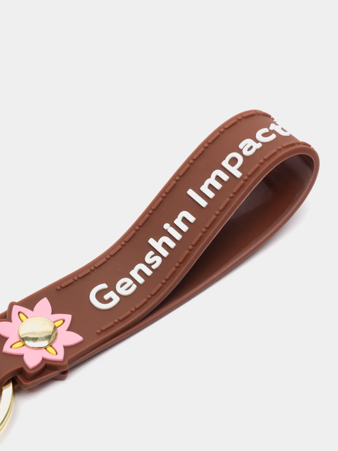 Бежевый брелок силиконовый  "Genshin Impact (Геншин)"