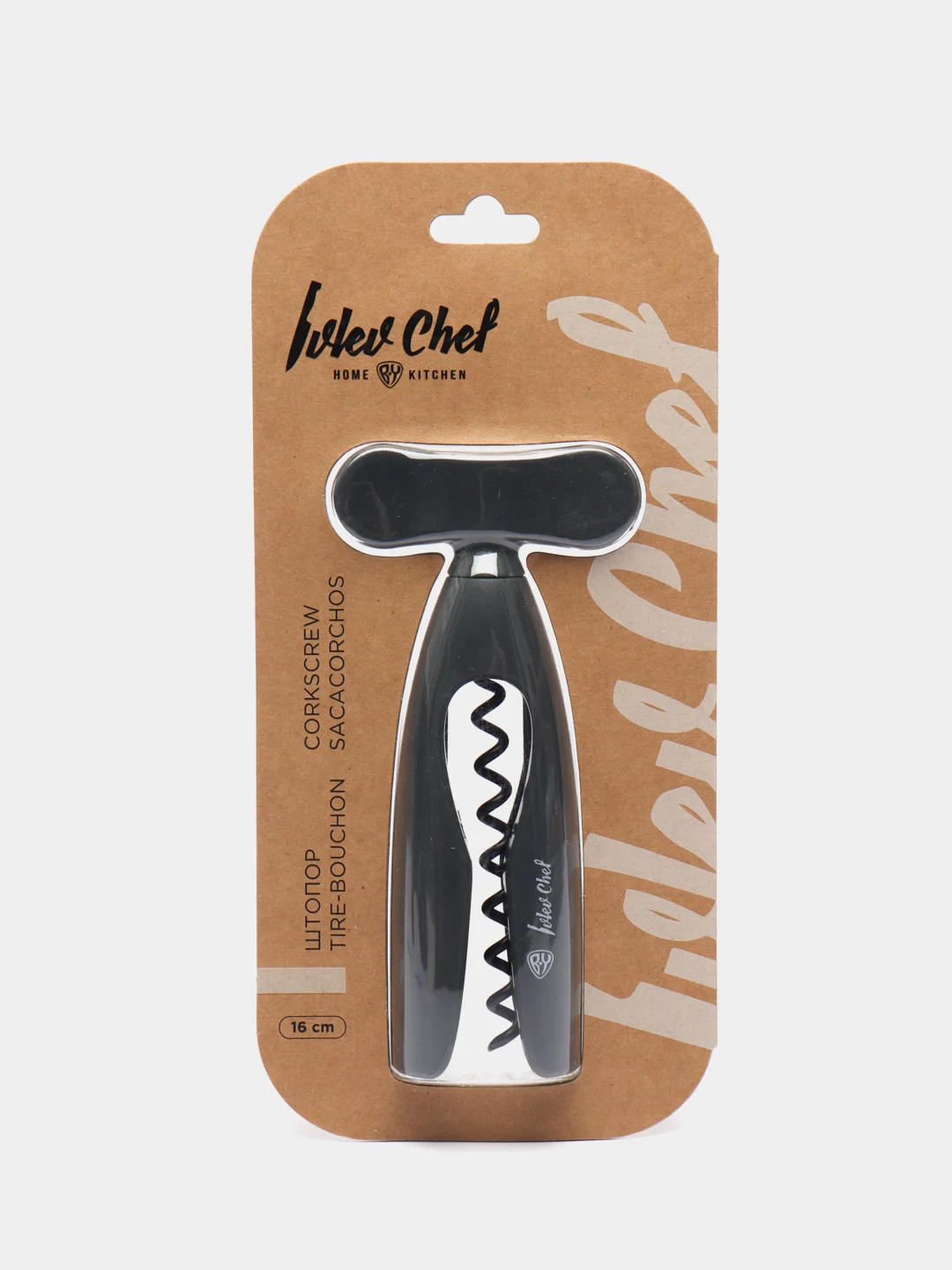 Штопор Ivlev Chef "Fusion", пластик, нержавеющая сталь, 16 см