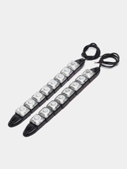 Дневные ходовые огни NEW GALAXY, LED 8 штук, 220 мм, 12V, белый, 2 штуки