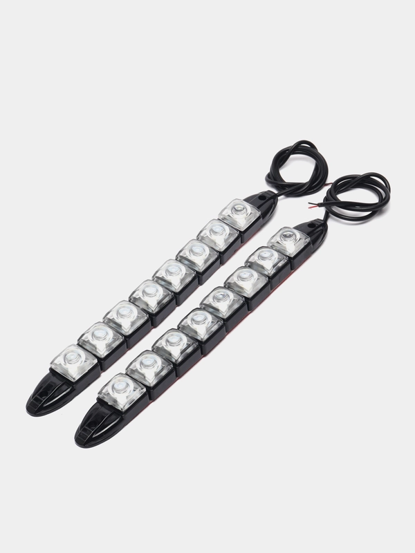 Дневные ходовые огни NEW GALAXY, LED 8 штук, 220 мм, 12V, белый, 2 штуки