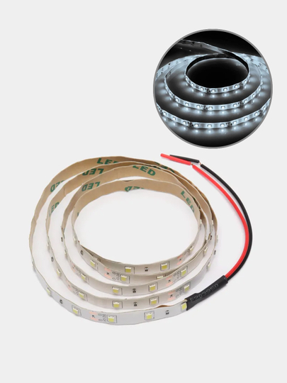Лента светодиодная, 60SMD(2835)/m 4.8W/m 12V 1m 6500К , LS603
