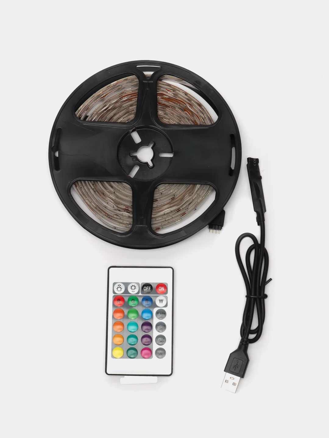 Светодиодная LED лента в автомобиль / кровать 5 м,28 режимов, USB, управление со смартфона