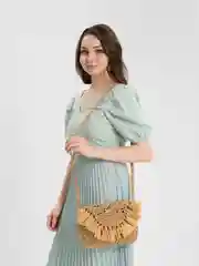 Карамельный сумка соломенная, женская
