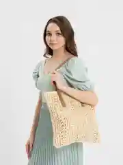 Бежевый пляжная сумка