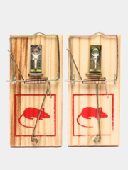 Мышеловка деревянная 5*10см, RAT&MOUSE