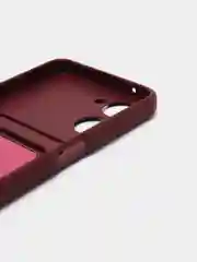 Бордовый чехол для Realme 10, Реалми 10 силиконовый, с карманом для карты