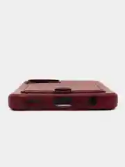 Бордовый чехол для Realme 10, Реалми 10 силиконовый, с карманом для карты