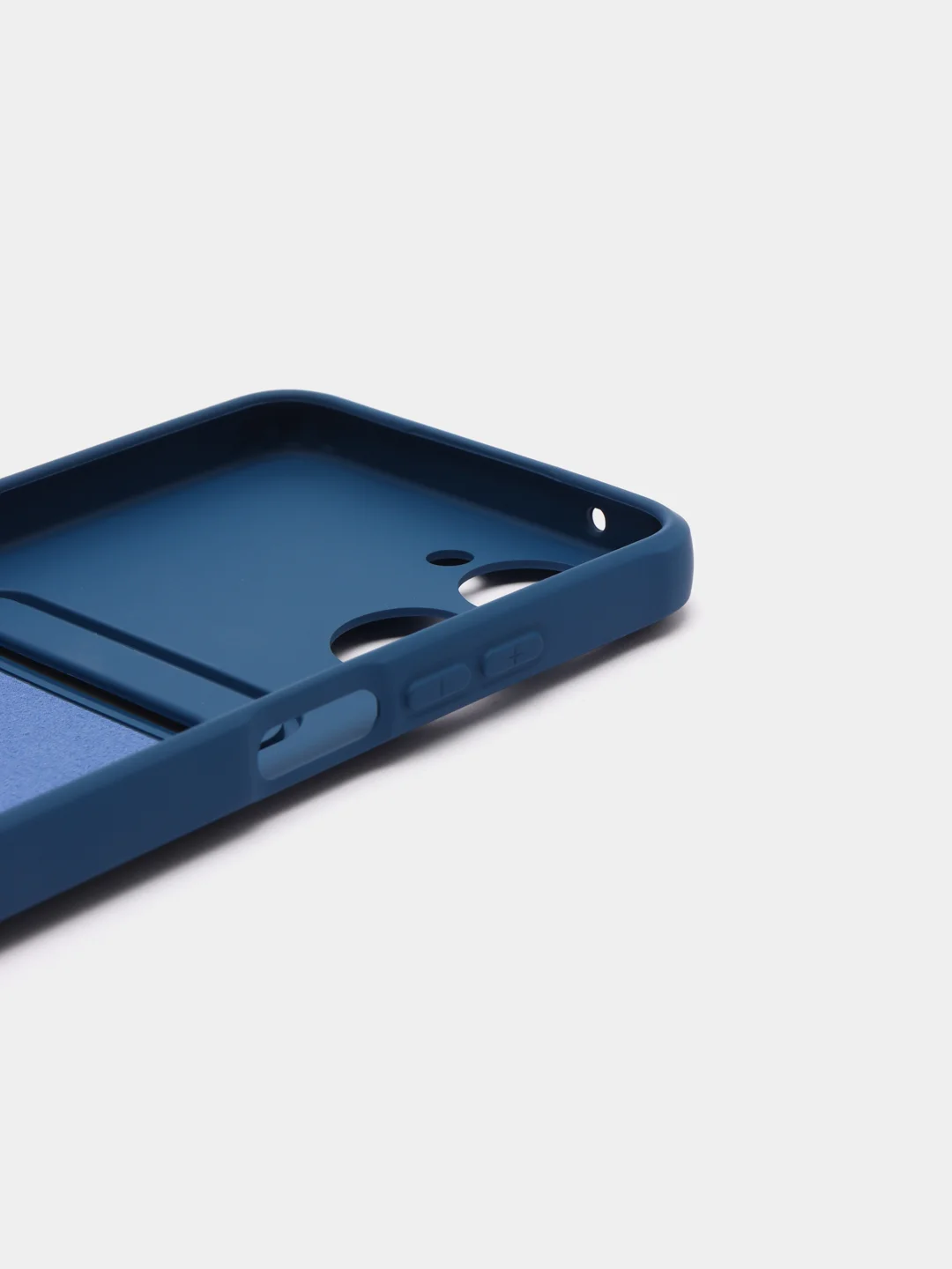 Синий чехол для Realme 10, Реалми 10 силиконовый, с карманом для карты