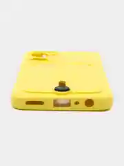 Желтый чехол для Realme 10, Реалми 10 силиконовый, с карманом для карты