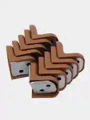 Коричневый уголок крепежный 24x24x25мм с пластиковой крышкой, 10/20шт