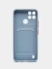 Синий меланж чехол Realme C21Y Realme C25Y Реалми С21у С25у с карманом для карт, прозрачный