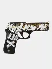 Бордовый пистолет резинкострел из игры CS GO, деревянный